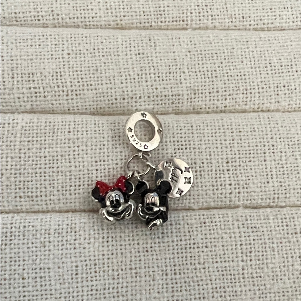 Minnie and Mickey Mouse Happy Dangle Charm